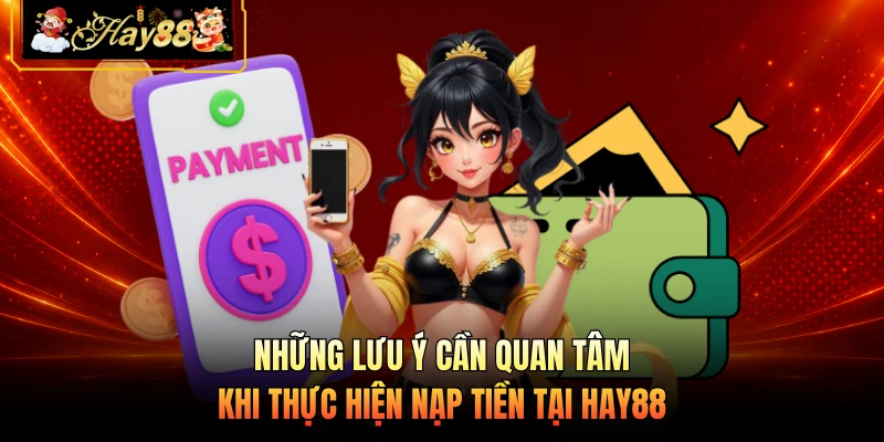 Những lưu ý cần quan tâm khi thực hiện nạp tiền tại HAY88 